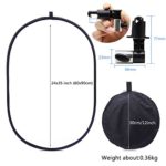 24x35inch Photography Light Reflector with Clip 5 in 1 Portable 60x90cm Oval Collapsible Multi Disc Photography Studio Photo Camera Lighting Reflector Diffuser Clamp Kit