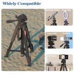 KINGJOY 75″ Camera Tripod for Canon Nikon Aluminum Monopod Tripod with Remote Shutter Phone Mount and Carry Bag Max Load 11LB