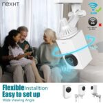 NexHT Indoor Security Camera, 1080P 360 Degree Pan WiFi Camera 2.4GHz, 2-Way Audio and Motion Detection, Local & Cloud Storage, Phone App, Night Vision Pet Baby Monitor