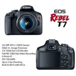 Canon EOS Rebel T7 DSLR Camera Bundle with Canon EF-S 18-55mm f/3.5-5.6 is II Lens + 2pc SanDisk 32GB Memory Cards + Professional Kit