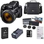 Nikon COOLPIX P1000 Digital Point & Shoot Camera – Bundle with 64GB SDXC Card, Tiffen 77mm Digital ND Filter Kit, Camera Case, Spare Battery, Compact Charger, Screen Protector