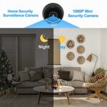 Mini Spy Camera Wireless WiFi Hidden Camera 1080P Full HD Quality with Night Vision and Motion Detection Security Nanny Camera for Home/Office/Car Indoor Monitor