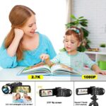 Video Camera Camcorder HD 2.7K 30FPS 42.0MP YouTube Vlogging Camera Video Recorder 3.0″ LCD Screen 18X Digital Zoom Camcorders Camera with 32G SD Card