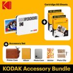 Kodak Mini 3 Retro 3×3” Portable Photo Printer Accessory Gift Bundle, Compatible with iOS, Android & Bluetooth Device, Real Photo 4PASS Technology & Laminating Process, Photos – White