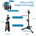 Webcam Tripod Stand Extendable Desktops Tripod for Camera/Phone/Webcam, Desk Tripod Mount Holder Compatible with Logitech Stream Webcam C925e C922x C922 C930e C930 C920 C615 /Camera/iPhone/Ring Light