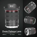 MEKE 6-11mm F/3.5 Wide Angle APS-C Manual Focus Zoom Lens Compatible with EF Mount DSLR Cameras