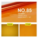 Selens Color Correction Gel 16×20 Inches Colored Lighting Filter Sheet for 800W Red Head Light Strobe Flashlight Photo Studio Film Photography, Orange&Blue Transparent Color Gels Plastic Gels Sheet