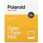 Polaroid Color Film for I-Type (8 Exposures) x 5 + Black Album Holds 32 Photos + Cloth