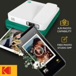 KODAK Smile Classic Digital Instant Camera for 3.5 x 4.25 Zink Photo Paper – Bluetooth, 16MP Pictures (Green)