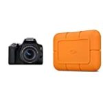Canon Rebel SL3 with 18-55mm Lens Black with LaCie Rugged SSD 500GB Solid State Drive