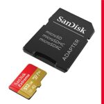 SanDisk 512GB Extreme microSDXC UHS-I Memory Card with Adapter – Up to 190MB/s, C10, U3, V30, 4K, 5K, A2, Micro SD Card – SDSQXAV-512G-GN6MA