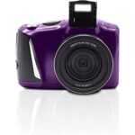 Minolta MND50-P 48 MP 4K Ultra HD 16X Digital Zoom Digital Camera (Purple) Bundle with Deco Photo Point and Shoot Field Bag Camera Case (Black/Red)