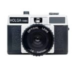 Holga 135BC 35mm Bent Corners Film Camera – Silver/Black + 35mm 200 Color Negative Roll Film, 36 Exposures, 3 Pack