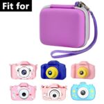 GWCASE Camera Case Compatible with Seckton/ for Rindol/ for VATENIC/ for Rikum/ for GKTZ Kid Toy Video Camera. Kids Digital Cameras Carrying Box for Cable, Battery, SD Card (Box Only)-Purple