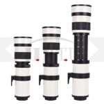 JINTU 420-800mm f/8.3 Telephoto Lens Camera Zoom Lenses with T Mount Adapter for Canon EOS 4000D 2000D 1200D 80D 90D Rebel T3i T4i T5 T5i T6 T7 T6i T7i SL1 SL2 5D III IV 6D 7D II 60D 70D 77D White