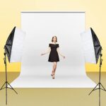Softbox Lighting Kit, Continuous Photography Lighting Kit with 20″X28″ Softbox, 135W 5500K E27 Lighting Bulb Soft Box Lights Photography for Portraits Advertising Shooting YouTube Video