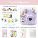 WOGOZAN Accessories Kit Compatible with Fujifilm Instax Mini 11 Instant Film Camera Include Case + Mini 3 Inch Photo Album + More (Transparent Real Flower Daisy)