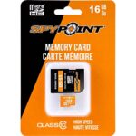 Spypoint 16GB Micro SD Card with SD Card Adapter, SDHC Class10 Memory Card for Trail Cameras (Pack of 2)