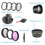 Commander Optics Premium DSLR Camera Accessory Bundle with 58MM Filters, Lenses, 32GB Sandisk SD Card and More for Canon Rebel T6, T7, T3, T5, T100, 2000D and EOS 4000D 58MM Lens Kit LP-E10 Battery