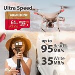 [5-Yrs Free Data Recovery] Gigastone 64GB 5-Pack Micro SD Card, 4K Camera Pro for GoPro, Security Camera, Wyze, DJI, Drone, Nintendo-Switch, R/W up to 95/35MB/s MicroSDXC Memory Card UHS-I U3 A2 V30