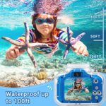 YTETCN Kids Waterproof Camera – Kids Underwater Digital Camera with 32 GB SD Card, 1080P HD Video Camera for Kids Age 3-8, Birthday & Christmas Gifts for 3 4 5 6 7 8 Years Old (Dark Blue)