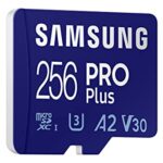 SAMSUNG PRO Plus + Adapter 256GB microSDXC Up to 160MB/s UHS-I, U3, A2, V30, Full HD & 4K UHD Memory Card for Android Smartphones, Tablets, Go Pro and DJI Drone (MB-MD256KA/AM)