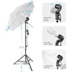 SLOW DOLPHIN Photography Umbrella Lighting Kit,400W 5500K Daylight Photo Portrait Continuous Reflector Lights for Camera Video Studio Shooting White/Black Umbrella