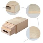 MYOYAY Photography Apple Box, Set of 5 Standard Wooden Apple Boxes with Magnetic Lid Design Multifunctional Wooden Boxes for Supporting Height-Adjusting Photo Studio Film Set and Photography
