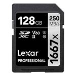 Lexar LSD128CBNA1667 Professional SDHC/SDXC 1667x UHS-II 128GB Memory Card (3-Pack)