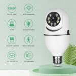 Light Bulb Security Camera,Home WiFi 360 Degree Pan/Tilt Panoramic IP Camera,Wireless Home Surveillance Cameras System with Human Motion Detection and Alarm,Two-Way Audio,Night Vision