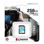 Kingston 256GB SDXC Canvas Go Plus 170MB/s Read UHS-I, C10, U3, V30 Memory Card (SDG3/256GB)