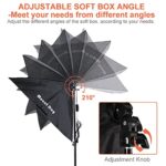 MOUNTDOG Softbox Photography Lighting Kit Softbox Light Photography Studio Lights 2X20 X28 E27 95W 5500K Soft Box Light Professional Photo Equipment for Photoshoot Video Recording Portraits Shooting