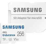 SAMSUNG PRO Endurance 256GB MicroSDXC Memory Card with Adapter for Dash Cam, Body Cam, and security camera – Class 10, U3, V30 (?MB-MJ256KA/AM)