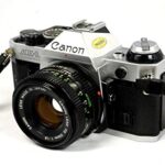 Vintage Canon AE-1 Program 35mm SLR Camera with 50mm 1:1.8 Lens (Renewed)