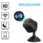 Binicrd Hidden Camera Detector – HD 1080P Camera for Home Security – Wireless Camera with Night Vision(Black)