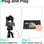 FoMaKo PTZ Camera Bundle 20X HDMI 3G-SDI IP PoE HDMI PTZ Camera for Church Worship PTZ Controller PoE IP PTZ Camera Controller Keyboard (PTZ Bundle FMK20SDI+KC608)