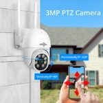 Hiseeu 2K WiFi Security Camera System Outdoor 3MP Dome PTZ Cameras and Bullet Cameras Surveillance Mobile&PC Remote,IP66 Waterproof,Night Vision,7/24/Motion Record,Motion Alert,Two Way Audio…