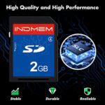 INDMEM 2 Pack SD Card 2GB Class 4 Flash Memory Card 2G SLC Stanard Secure Digital Cards (2PC)