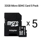 Micro Center 32GB Class 10 Micro SDHC Flash Memory Card with Adapter for Mobile Device Storage Phone, Tablet, Drone & Full HD Video Recording – 80MB/s UHS-I, C10, U1 (5 Pack)