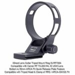 iShoot Metal Lens Collar Tripod Mount Ring Compatible with Canon RF 70-200 f/4L is USM, Lens Support Holder Bracket Bottom is Arca Fit Quick Release Plate Dovetail Groove for Arca Tripod Clamp