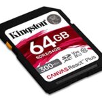 Kingston Canvas React Plus 64GB SD Card | SDXC UHS-II | 300R/260W U3 V90 | Full HD/4K/8K | SDR2/64GB