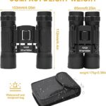10×25 Compact Lightweight Binoculars,Mini Pocket Folding Binoculars for Bird Watching,Outdoor Hunting,Travel