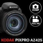 KODAK PIXPRO Astro Zoom AZ425-BK 20MP Digital Camera with 42X Optical Zoom 24mm Wide Angle 1080P Full HD Video Optical Image Stabilization Li-Ion Battery and 3″ LCD (Black)