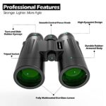 UBeesize 12×42 HD Binoculars for Adults with Upgraded Phone Adapter, Professional Binoculars with Clear Low Light Vision, Waterproof Binoculars for Bird Watching, Hunting, Travel and Outdoor Sports