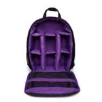 winvin Waterproof SLR/DSLR Camera Backpack Shoulder Bag Travel Case for Canon Nikon Sony Digital Lens (Purple)