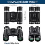 200×25 Compact Binoculars for Adults and Kids, High Powered Mini Pocket Binoculars, Waterproof Small Binoculars for Bird Watching, Hunting, Traveling, Sightseeing, Concert, Theater, Opera