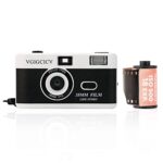 Film Camera for Beginer 35mm Film Photography Reusable Retro Cameras Focus Free Built-in Flash with 35 Mm Film Color Negative 18Exp Vintage Analog Cam with 135 Film Pack (Black&White)
