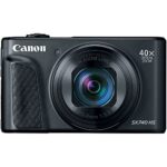 Canon PowerShot SX740 HS Digital Camera (Black) (2955C001) + 64GB Memory Card + 2 x NB13L Battery + Corel Photo Software + Charger + Card Reader + LED Light + Soft Bag + More (Renewed)