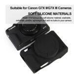 Easy Hood Case for Canon Powershot G7 X Mark III Digital Camera, Soft Silicone Protective Cover with Removable Lens Cover for Canon Powershot G7X Mark III DSLR Camera (Black)