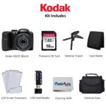Kodak PIXPRO AZ255 Digital Camera (Black) + Point & Shoot Camera Case + 16GB Memory Card + USB Card Reader + Table Tripod + Accessories